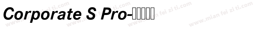 Corporate S Pro字体转换
